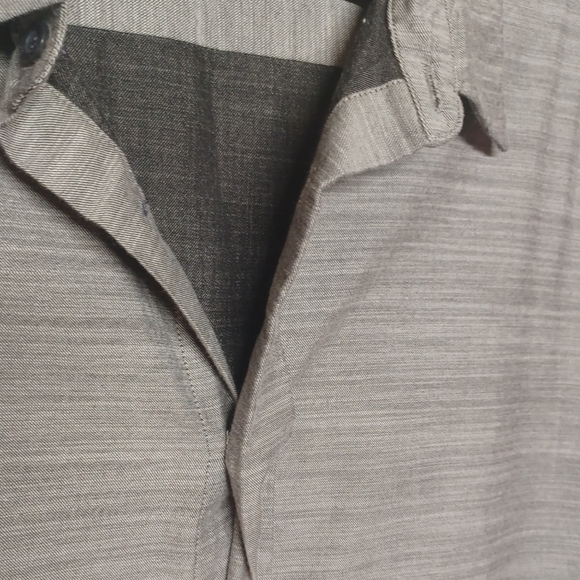 3.1 PHILLIP LIM Gray Marled Print Button Front Long Sleeve Colorblock Shirt XXL - Picture 4 of 7